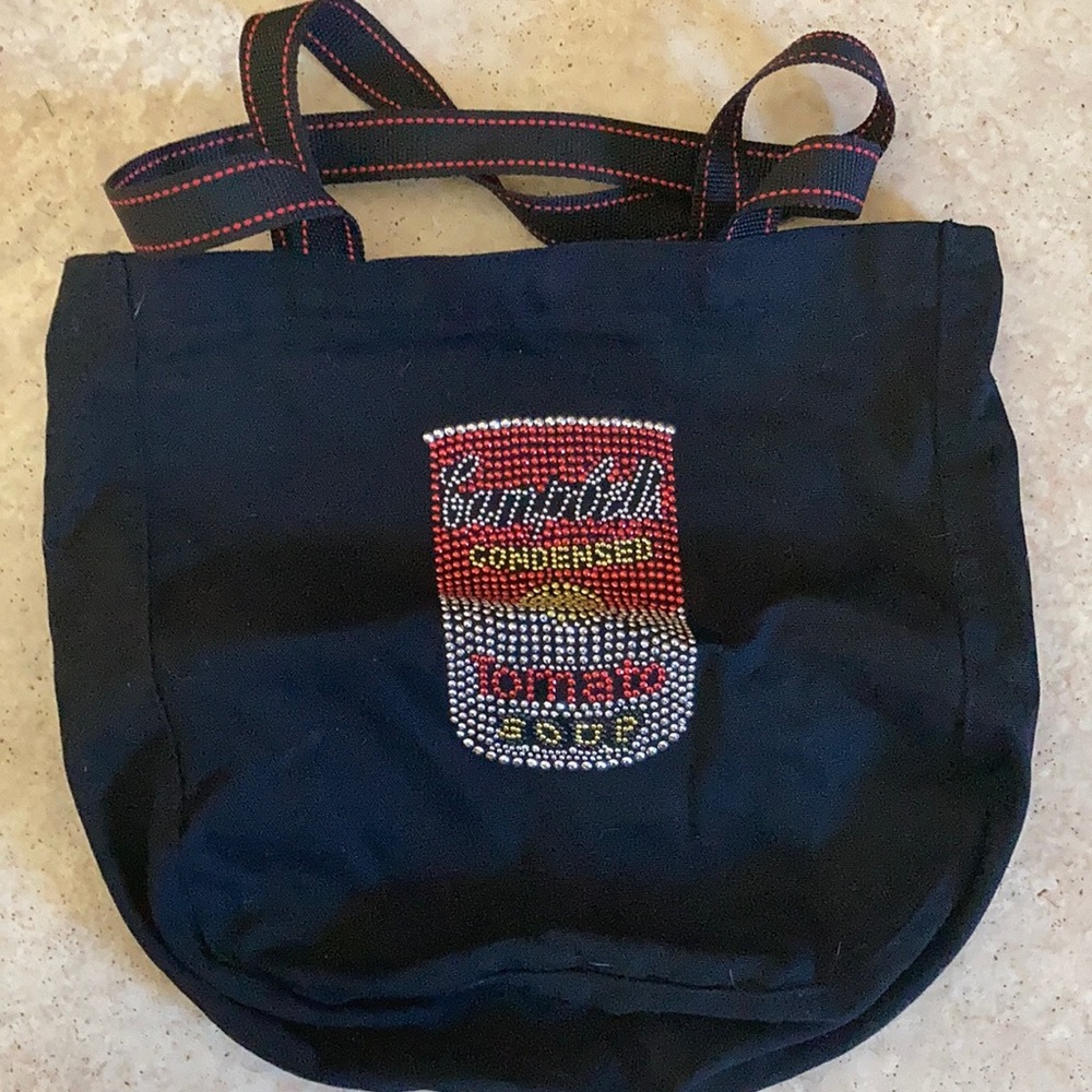 Campbells soup embellished tote